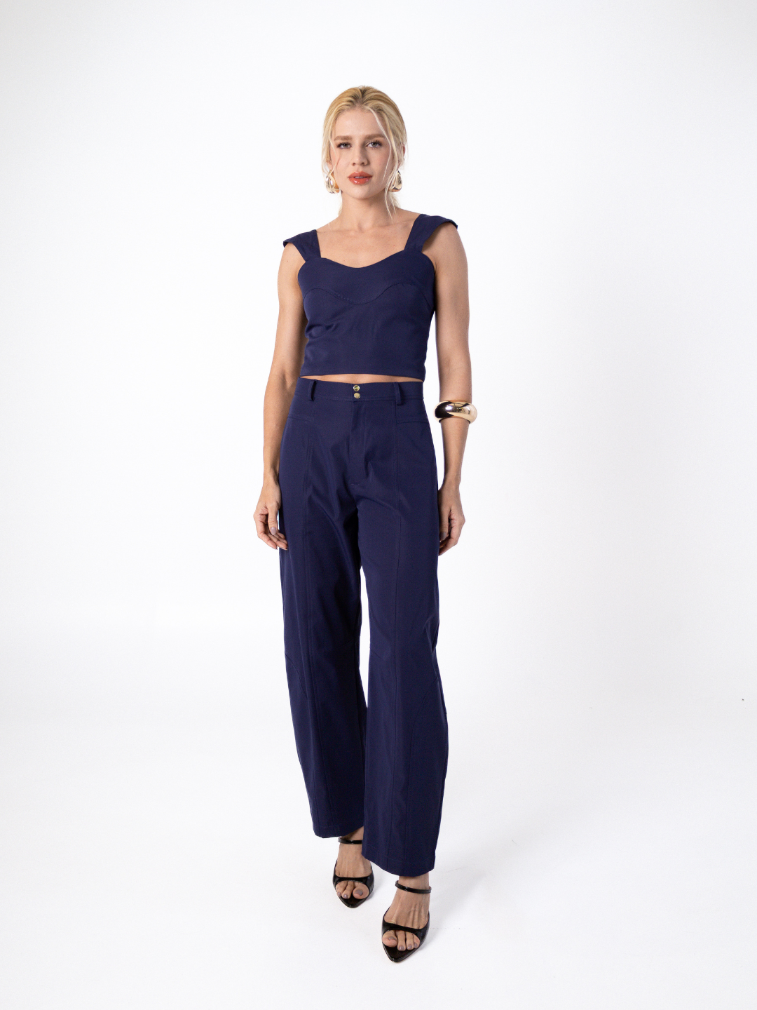 Top Lilian Azul Marinho