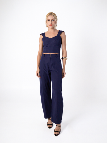 Top Lilian Azul Marinho