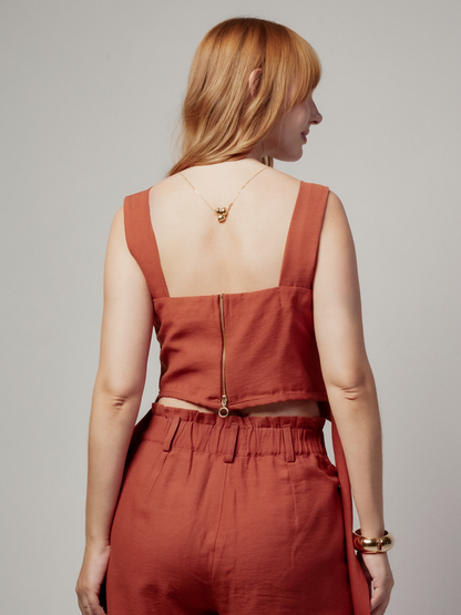 Calça Erica Marrom Telha