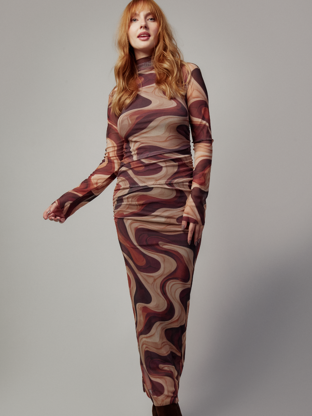 Vestido Tule Drapeado