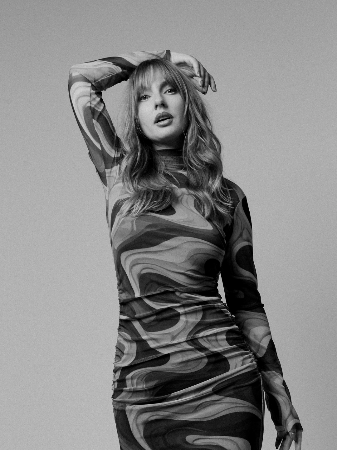 Vestido Tule Drapeado